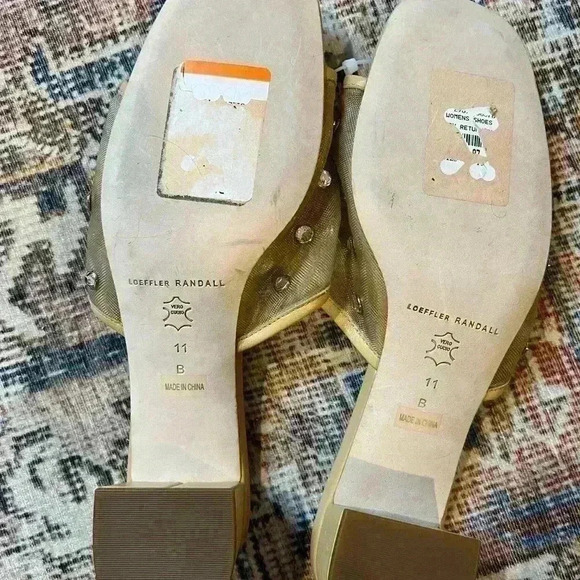 LOEFFLER RANDALL Brooke Caramel/Crystal Mesh Mule size 11 - Picture 8 of 9